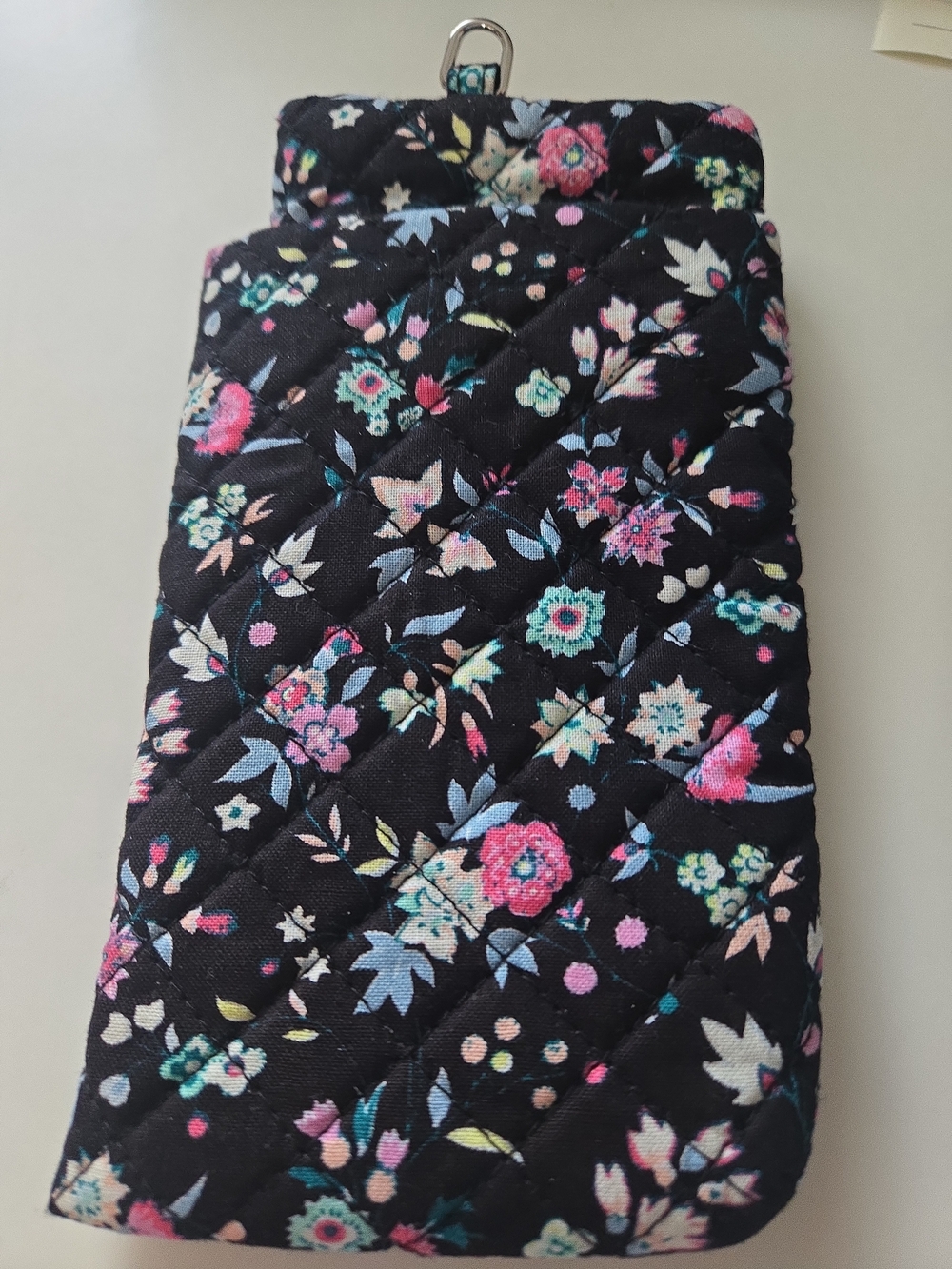 Vera Bradley Black Quilted Floral Eyeglass Pouch Set Price Is For The Pair - Picture 8 of 8
